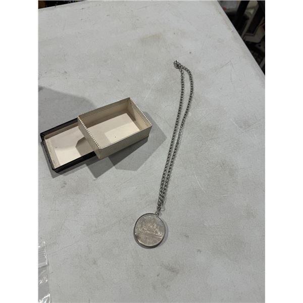 1966 Canada silver dollar necklace