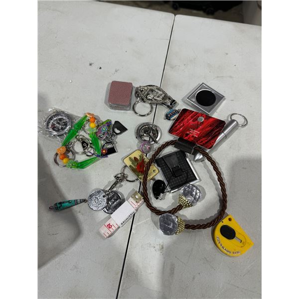 Assorted keychains and charms etc