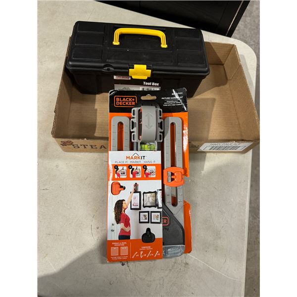 New picture hanging kit and toolbox