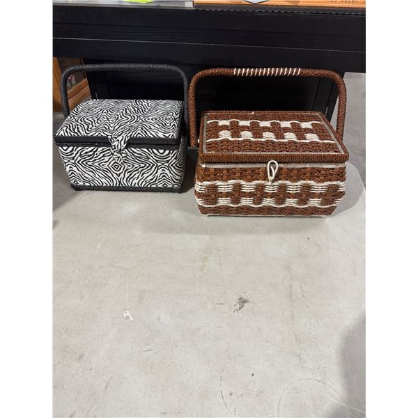 Sewing baskets and contents