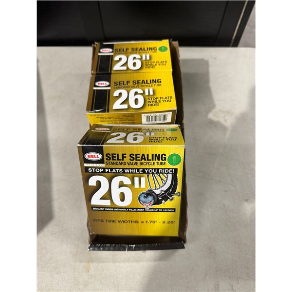 3 new self sealing 26" bicycle tubes