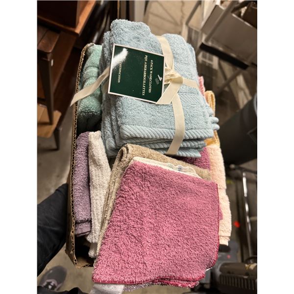 Wash cloths and hand towels