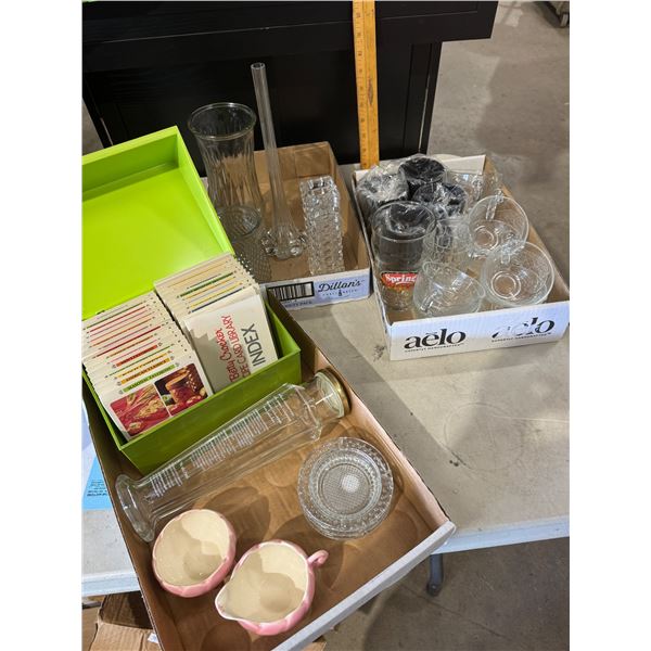 Glasses, mugs, Betty Crocker recipe library