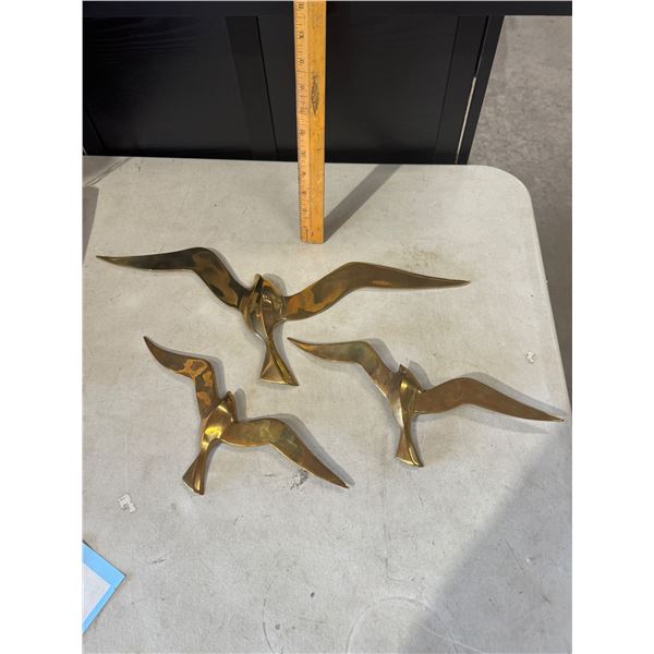 Brass bird decor