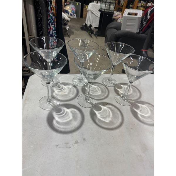 6 martini glasses