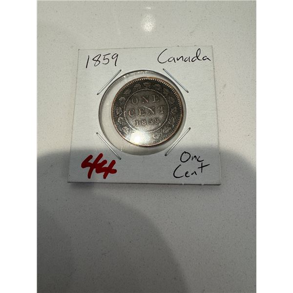 Canada one cent 1859