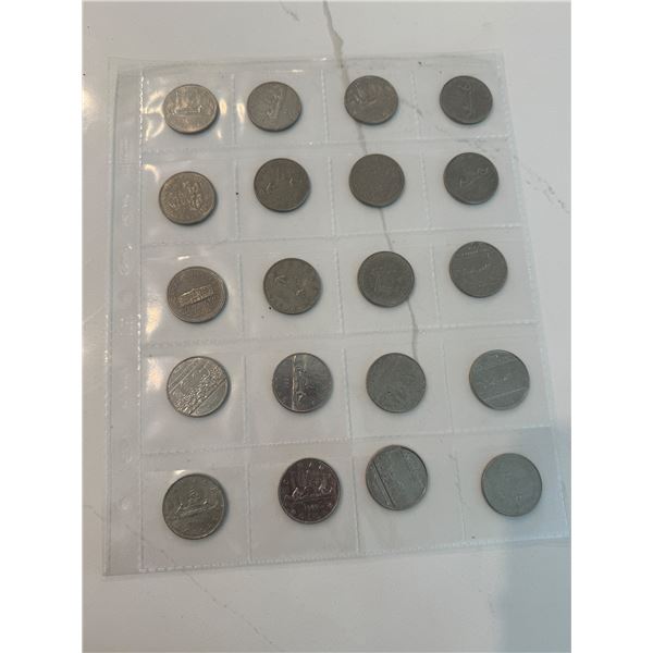 $20  Canada $ coins