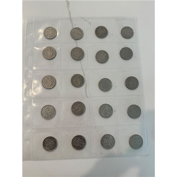 $5 Canada .50 cent pieces