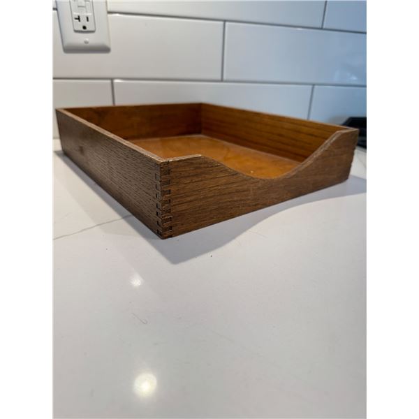 Wood office tray