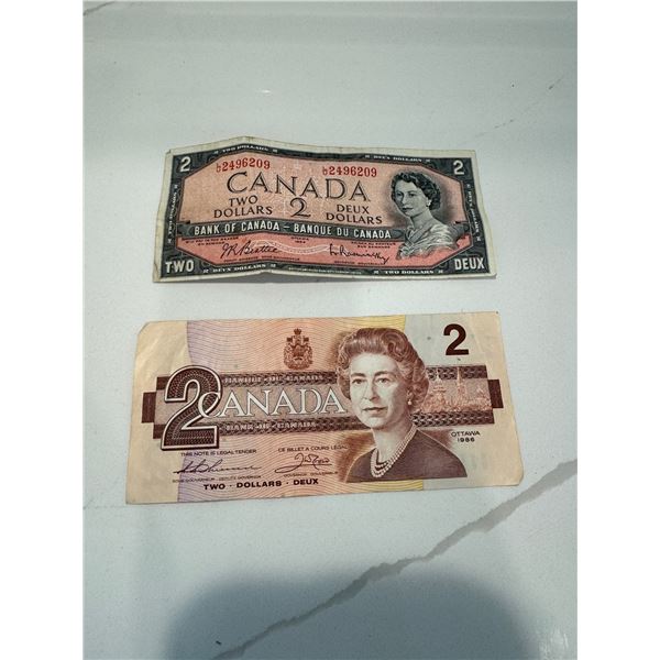 2-$2 Canada bills