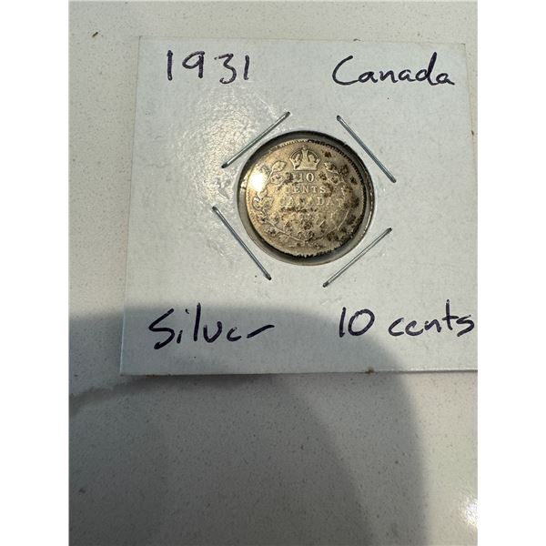 1931 Canada silver .10c