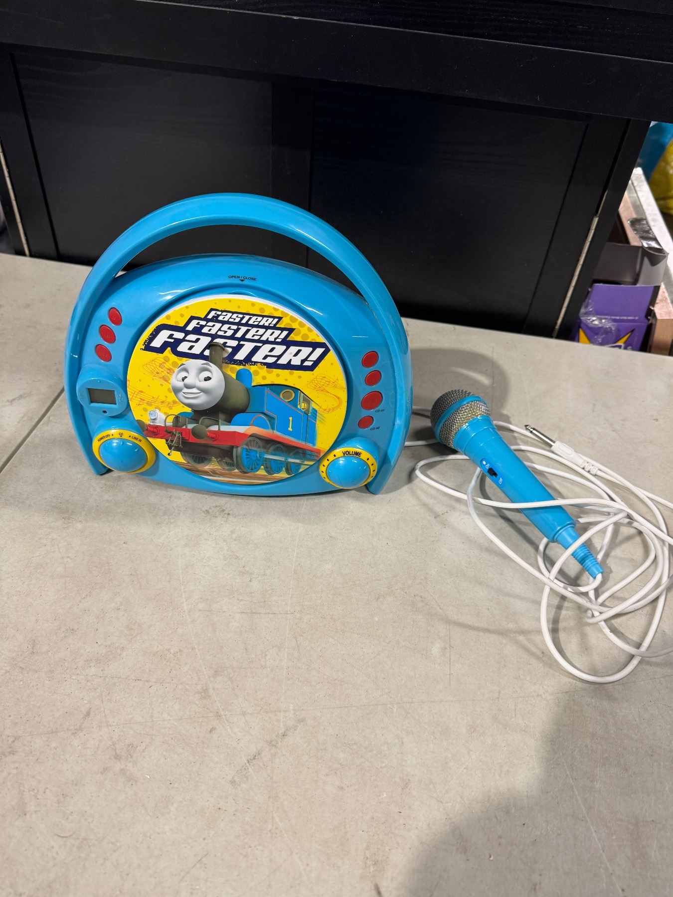 Thomas the train cd player and microphone