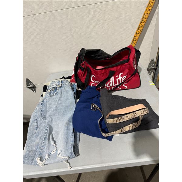 Duffle bag and clothing