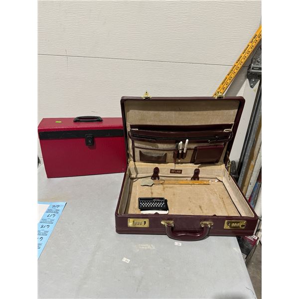 brief case and file box