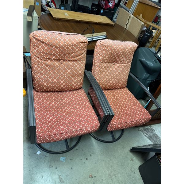 2 patio chairs swivel