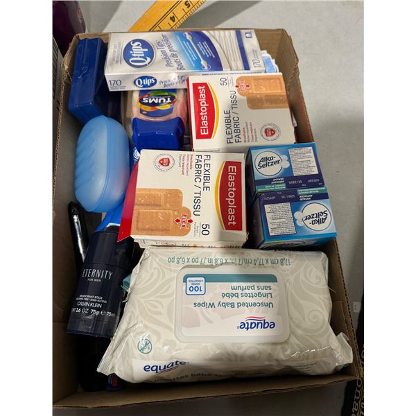Band aids, wipes etc