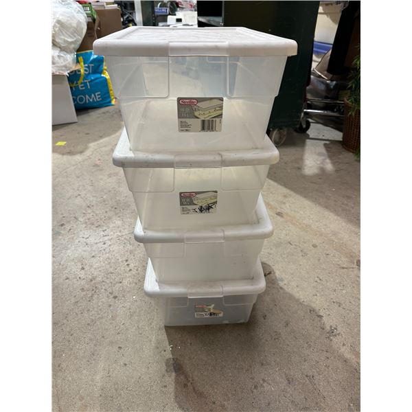 4 sterilite containers