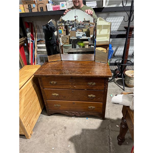 Dresser with mirror