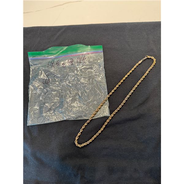 Necklace from estate  clasp stamped 14k