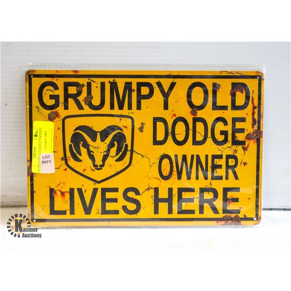 Grumpy Old Austin Devon Owner Lives Here – Vintage Car Metal Sign, Garage Wall Art