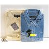 Image 1 : NEW MEN'S SHIRTS 1DENIM/1NATURAL SIZE 2XL