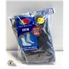 BLACK CREW SOCKS 12-16 SIZE 6-PACK FRUIT OF