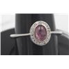 Image 1 : #250-PINK TOURMALINE & CZ RING  SIZE 7.75