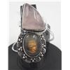 Image 1 : #167-NATURAL LABRADORITE & ROSE QUARTZ RING