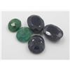 Image 1 : #26-GREEN EMERALD & SAPPHIRE GEMSTONES  73.55 CT