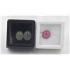 Image 1 : #76-HEATED RUBY 3.55 CT  & AQUARMARINE  5.25 CT