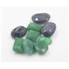 Image 1 : #25-GREEN EMERALD & SAPPHIRE GEMSTONES  89.25 CT