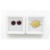 Image 1 : #114-UNHEATED GARNET 3.20CT & YELLOW OPAL 4.28CT