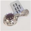 Image 1 : JP1077-167 SILVER GARNET(2.7CT) CZ PENDANT