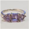 Image 1 : JP1077-160 SILVER AMETHYST RING
