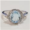 Image 1 : JP1077-155 SILVER BLUE TOPAZ RING