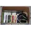 XBOX LOT INCLUDES GAMES, HEADSET AND MORE