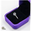 Image 2 : #20-1.09 CT NATURAL BLACK DIAMOND SET IN STERLING
