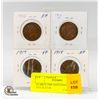 Image 1 : 4 LARGE ONE CENT COINS 1915,16,17,18