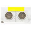 Image 2 : 2 JFK 50 CENT COINS 1982, 1983