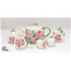 Image 1 : PINK ROSE TEAPOT, CREAM, SUGAR WITH