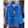 Image 1 : BLUE TABI WOOL + NYLON LADIES DUFFLE COAT SIZE SM