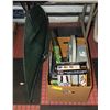 Image 1 : BOX OF OUTDOOR ITEMS INCLUDES MESH PLANT COVER