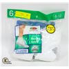 Image 1 : ANKLE SOCKS WHITE 6-12 SIZE 6-PACK FRUIT OF
