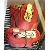 Image 1 : SET OF 4 NEW RED RATCHET STRAPS