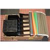 Image 1 : BOX OF BLACK PLASTIC ORGANIZER DIVIDERS + FOLDERS