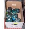 Image 1 : LOT OF MINI GREEN PROPANE TANKS (FULL)