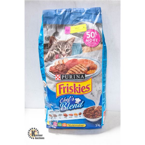 NEW PURINA FRISKIES 3KG BAG OF CHEFS BLEND DRY CAT