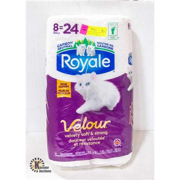 NEW 8 PACK OF ROYALE VELOUR SOFT & STRONG TOILET