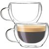 NEW IN BOX YOUNGEVER 2 PACK OF GLASS ESPRESSO MUGS