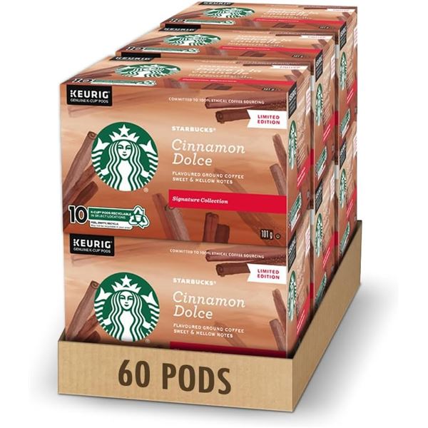 NEW CASE WITH 6 BOXES OF STARBUCKS 10 PACKS OF